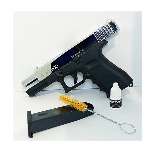 Blank Gun - Retay G19C - Black & Chrome