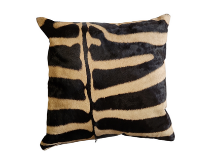 Genuine Zebra Skin Scatter Cushion with Stuffing - 42cm x 42cm - C