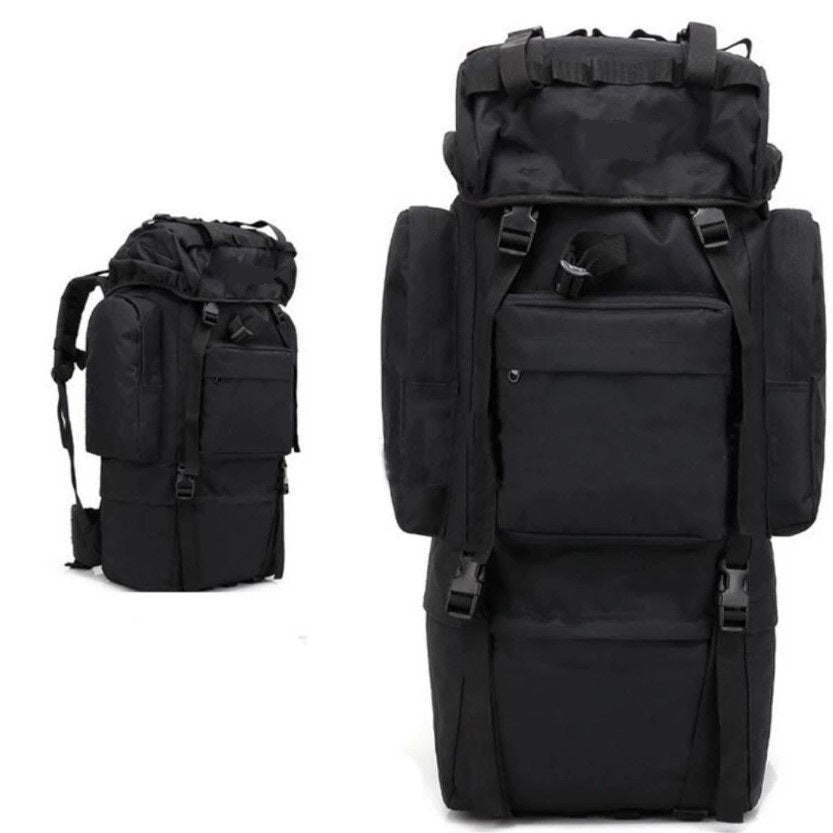 Hiking and Camping Backpack Large - 65L - Black