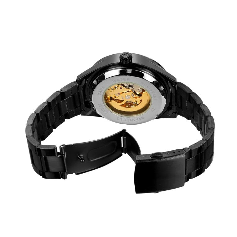 Men's Skeleton Automatic Watch - Stainless Steel Bracelet - FORSINING