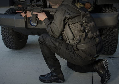 Tactical Utility Vest with Zip - Black
