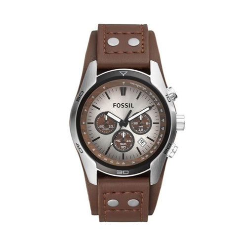 Fossil Men's Coachman Chronograph Stainless Steel Leather Watch - Brown