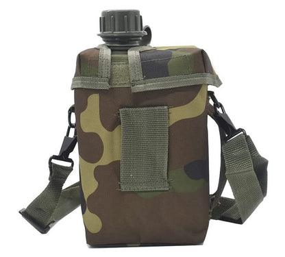 Camouflage Military Water Bottle / Canteen - 2.2L - Woodlands Camo