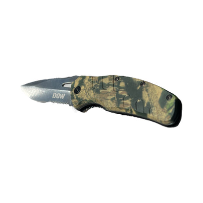 Folding Pocket Knife - Satin Blade, Camo Handle - 10cm (4inch) Blade