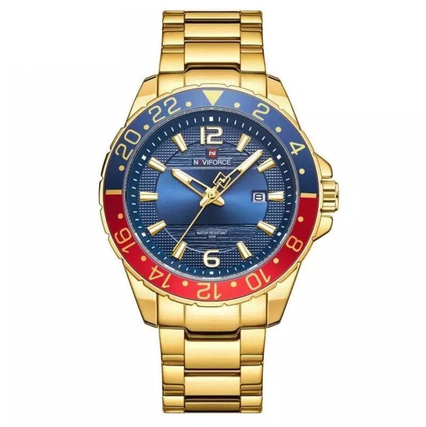 Naviforce Watch with Date Function - Stainless Steel - Gold