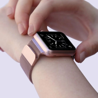 Apple Watch Band – Mesh Milanese Bracelet Strap Loop - 38mm / 40mm / 41mm – Rose Gold