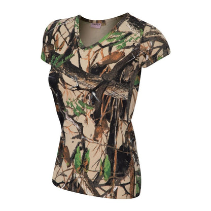 Ladies Short Sleeve T-Shirt - 3D Camouflage